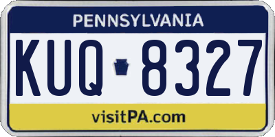 PA license plate KUQ8327