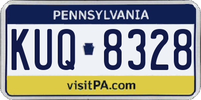 PA license plate KUQ8328
