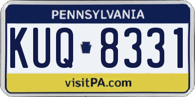 PA license plate KUQ8331