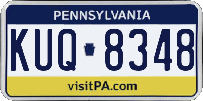 PA license plate KUQ8348