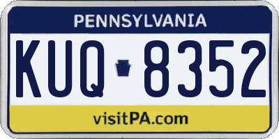 PA license plate KUQ8352