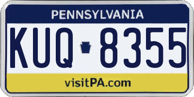 PA license plate KUQ8355