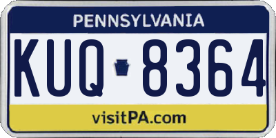 PA license plate KUQ8364