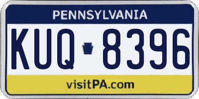 PA license plate KUQ8396