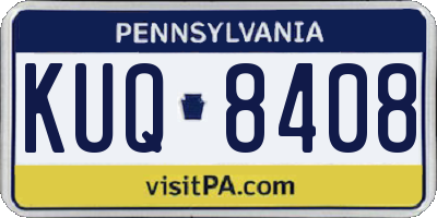 PA license plate KUQ8408