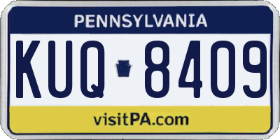 PA license plate KUQ8409