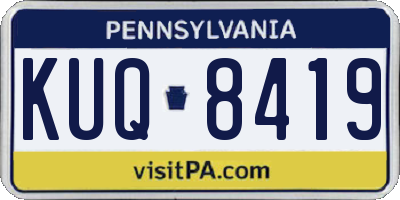 PA license plate KUQ8419