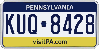PA license plate KUQ8428