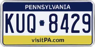 PA license plate KUQ8429