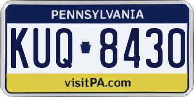 PA license plate KUQ8430