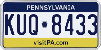 PA license plate KUQ8433