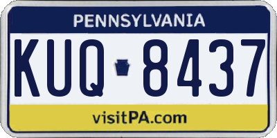 PA license plate KUQ8437