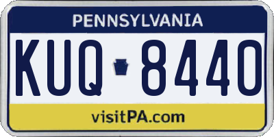 PA license plate KUQ8440