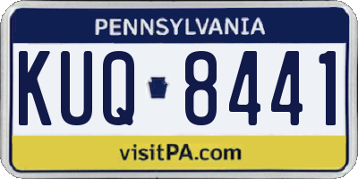 PA license plate KUQ8441