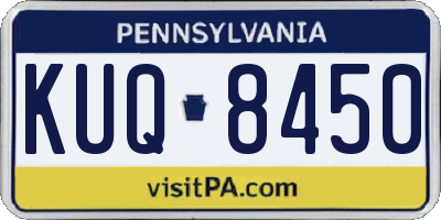 PA license plate KUQ8450