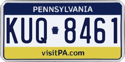 PA license plate KUQ8461