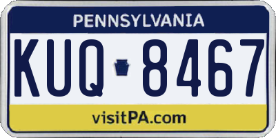 PA license plate KUQ8467