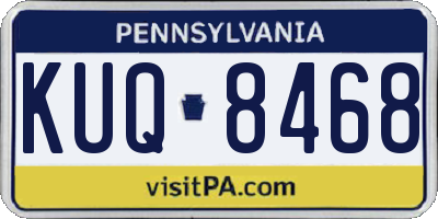 PA license plate KUQ8468