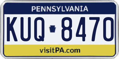 PA license plate KUQ8470