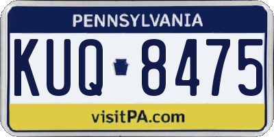 PA license plate KUQ8475
