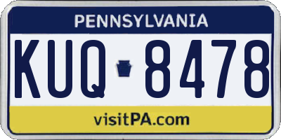 PA license plate KUQ8478