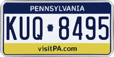 PA license plate KUQ8495