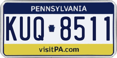 PA license plate KUQ8511