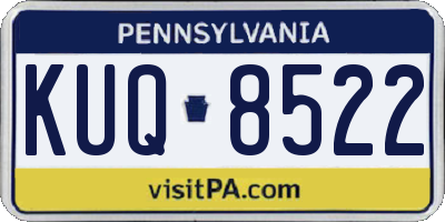 PA license plate KUQ8522