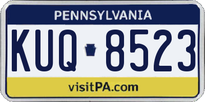 PA license plate KUQ8523