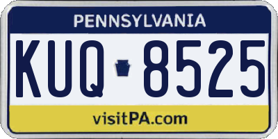 PA license plate KUQ8525
