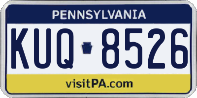 PA license plate KUQ8526