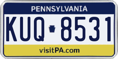 PA license plate KUQ8531