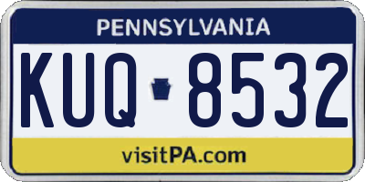 PA license plate KUQ8532
