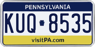 PA license plate KUQ8535