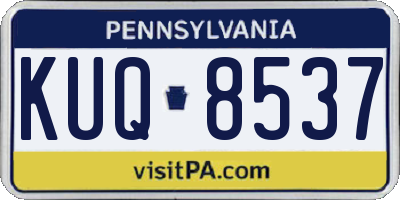 PA license plate KUQ8537