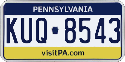 PA license plate KUQ8543