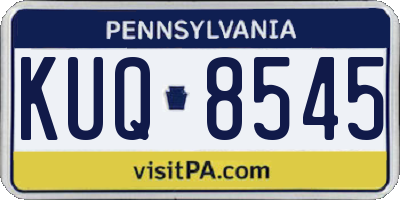 PA license plate KUQ8545