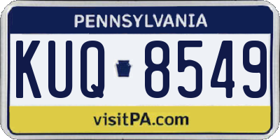 PA license plate KUQ8549
