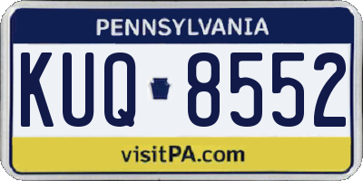 PA license plate KUQ8552
