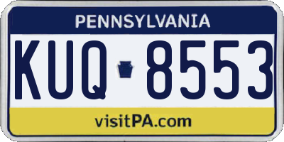 PA license plate KUQ8553