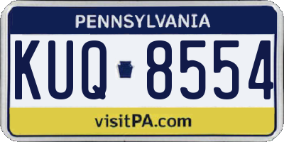 PA license plate KUQ8554