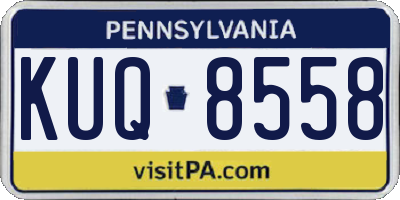 PA license plate KUQ8558