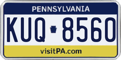 PA license plate KUQ8560