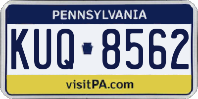 PA license plate KUQ8562