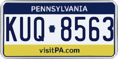 PA license plate KUQ8563