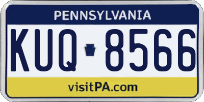 PA license plate KUQ8566