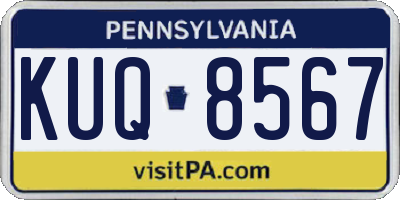 PA license plate KUQ8567