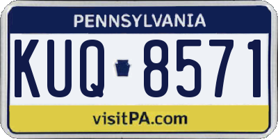PA license plate KUQ8571