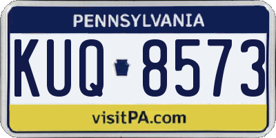 PA license plate KUQ8573