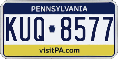 PA license plate KUQ8577
